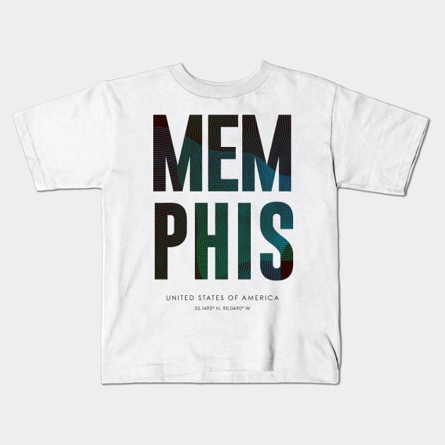 Memphis City typography Kids T-Shirt by StudioGrafiikka